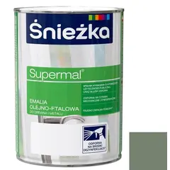ემალი ზეთოვან-ფთალური Sniezka Supermal 800 მლ პრიალა ფერფლისფერი — ზეთის საღებავი