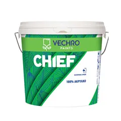 წყალემულსია ფასადის Vechro CHIEF ACRYLIC BASE P 15 ლ გლუვი — ექსტერიერის საღებავი