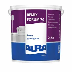 ემალი ხის და ბეტონის იატაკისთვის Aura Luxpro Remix Forum 70 2.2ლ თეთრი — ზეთის საღებავი