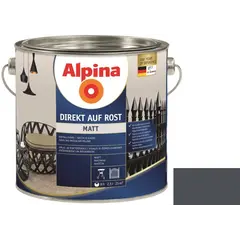 ემალი ანტიკოროზიული Alpina Direkt Auf Rost Matt მონაცრისფერო ანტრაციტი 2.5 ლ — ანტიკოროზიული საღებავი
