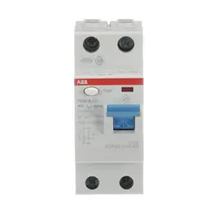 დამცავი გამორთვის მოწყობილობა ABB 230 V AC 40 A 10 kA 30 mA 2 P Type A — დიფერენციალური გამომრთველელი