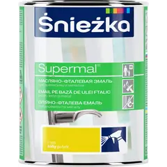 ემალი ზეთოვან-ფთალური Sniezka Supermal F565 800 მლ პრიალა ყვითელი — ზეთის საღებავი