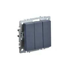 ჩამრთველი ჩარჩოს გარეშე IEK BRITE 3 10A BC10-3-0-BrM — როზეტები და ჩამრთველები