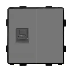 როზეტი ჩარჩოს გარეშე Socket Style 1 CAT6 RJ45 Internet ნაცრისფერი — როზეტები და ჩამრთველები