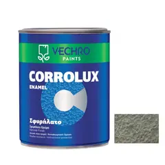ემალი ანტიკოროზიული ლითონისთვის Vechro Corrolux hammered N 80 ვერცხლისფერი ნახევრად პრიალა 750 მლ — მეტალის საღებავები