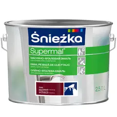 ემალი ზეთოვან-ფთალური Sniezka Supermal 2.5 ლ პრიალა ალუბლისფერი — ზეთის საღებავი