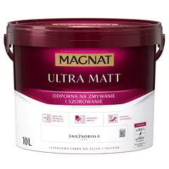საღებავი ინტერიერის Magnat Ultra Matt 10 ლ თეთრი — ინტერიერის საღებავი