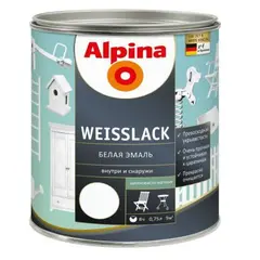 ემალი Alpina Weisslack თეთრი 750 მლ — ზეთის საღებავი