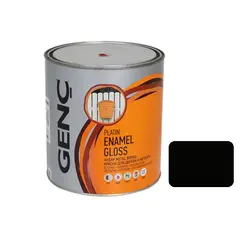 საღებავი ხის და ლითონის Genc Synthetic glossy paint Silver 9103 შავი მქრქალი 750 მლ — ზეთის საღებავი