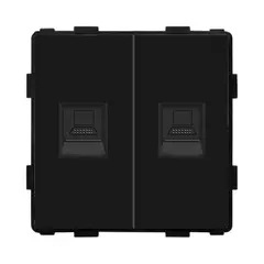 როზეტი ჩარჩოს გარეშე Socket Style 2 CAT6 RJ45 Internet შავი — როზეტები და ჩამრთველები