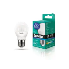 შუქდიოდური ნათურა Camelion 10W G45 Е27 6500K — ნათურა და ვაზნა