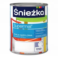 ემალი აკრილის Sniezka Supermal A400 თეთრი ნახევრად-პრიალა 0.8 ლ — ზეთის საღებავი