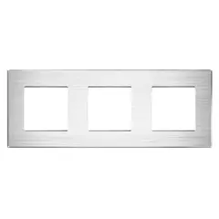 ჩარჩო Smart Home Deluxe 3 ალუმინის ვერცხლისფერი — როზეტები და ჩამრთველები