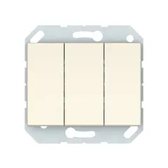 ჩამრთველი ჩარჩოს გარეშე Vilma P510-030-02 iv 3 კლავიშიანი სპილოს ძვლისფერი — როზეტები და ჩამრთველები