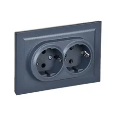 როზეტი IEK RS12-3-BrM 2 BRITE 16A მარენგო — როზეტები და ჩამრთველები