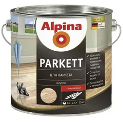 ლაქი პარკეტისთვის Alpina Parkettlack პრიალა 2,5 ლ — ლაქი