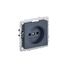 როზეტი IEK BRITE 1 10A RS10-1-0-BrM ჩარჩოს გარეშე — როზეტები და ჩამრთველები