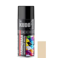 აეროზოლი ემალი Kudo RAL1015 სპილოსძვლისფერი პრიალა 520 მლ — სპრეი საღებავი