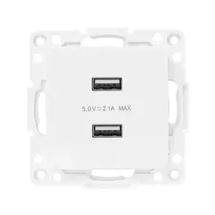 მექანიზმი როზეტი EKF Stockholm USB 2 2.1А თეთრი — როზეტები და ჩამრთველები