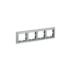 ჩარჩო IEK BR-M42-K46 BRITE 4 უნივერსალური ნაცრისფერი — როზეტები და ჩამრთველები