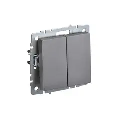 ჩამრთველი ჩარჩოს გარეშე IEK BRITE 2 10A VS10-2-0-BrS — როზეტები და ჩამრთველები
