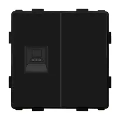 როზეტი ჩარჩოს გარეშე Socket Style 1 CAT6 RJ45 Internet შავი — როზეტები და ჩამრთველები