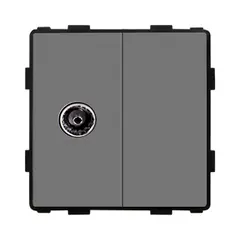 როზეტი ჩარჩოს გარეშე Socket Style TV ნაცრისფერი — როზეტები და ჩამრთველები