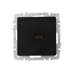 როზეტი IEK BRITE HDMI РHDMI-0-БрЧ შავი — როზეტები და ჩამრთველები