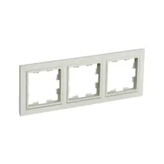 ჩარჩო IEK BR-M32-K10 BRITE 3 უნივერსალური ბეჟი — როზეტები და ჩამრთველები