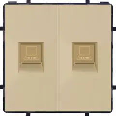 როზეტი Socket Internet 2 RJ45 ოქროსფერი — როზეტები და ჩამრთველები
