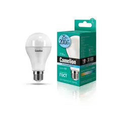 შუქდიოდური ნათურა Camelion 25W А65 Е27 4500K — ნათურა და ვაზნა