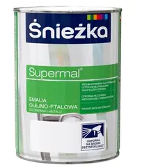 ემალი ზეთოვან-ფთალური Sniezka Supermal 800 მლ მქრქალი თეთრი — ზეთის საღებავი