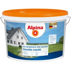 ფასადის საღებავი Alpina Die bewahrte fur aussen White10 L — ექსტერიერის საღებავი