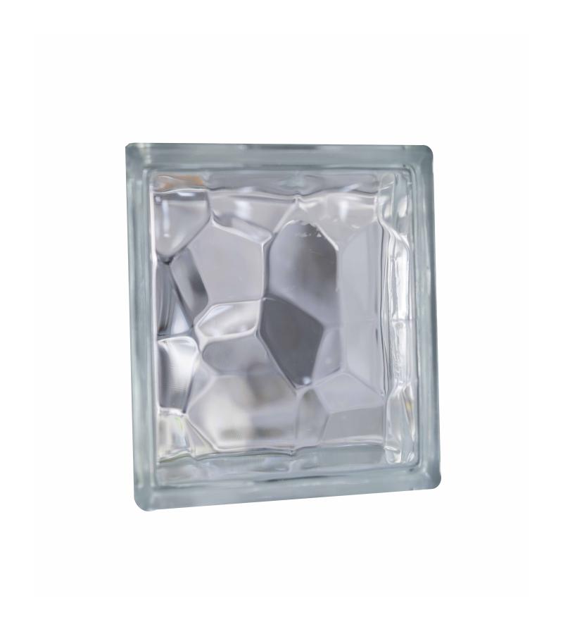 მინის ბლოკი WATER CUBE CLEAR 190მმ*190მმ*80მმ REBELI — მინა-ბლოკი