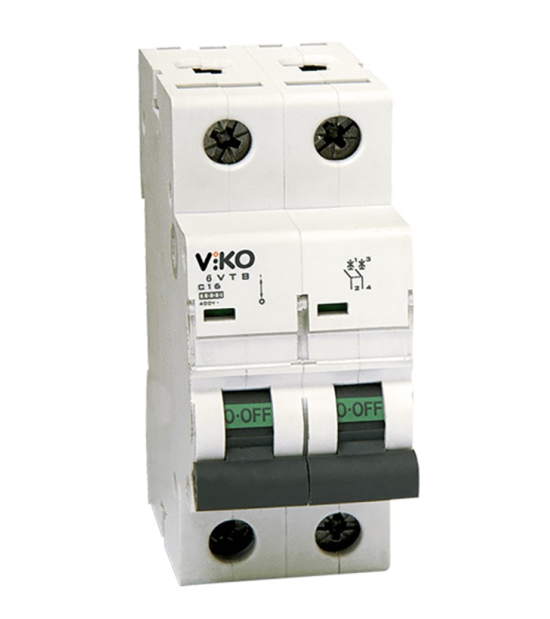 ელექტრო დამცველი 2*100A C 6 kA 6VTB-2C100 VIKO — ავტომატური ამომრთველი
