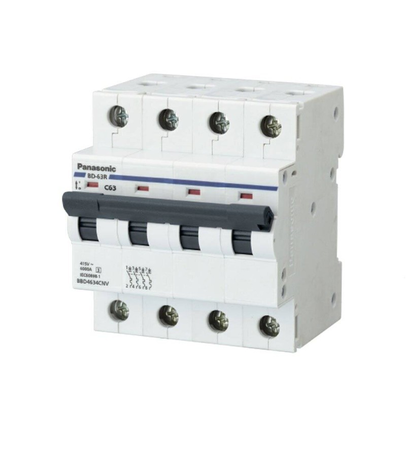 ელექტრო დამცველი   4*63  mA  C/AC  6KA  BBDE46333CNTJ  Panasonic — ავტომატური ამომრთველი