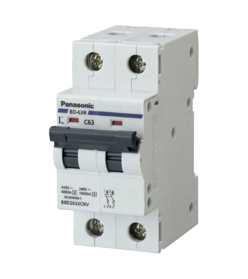 ელექტრო დამცველი 2*63A C 4,5 kA BBD2632CSTJ Panasonic — ავტომატური ამომრთველი
