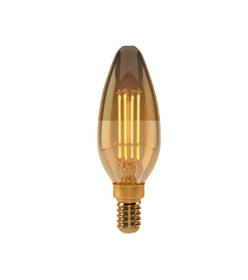 ნათურა LED E14 GOLD ფერი. 2000K 4 W #LDCCH04LH1EA მწარ. Panasonic — ნათურა და ვაზნა
