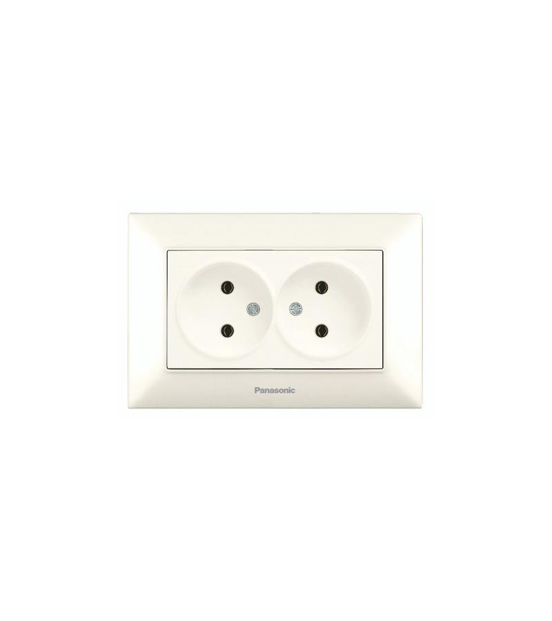 როზეტი PANASONIC ARKEDIA SLIM 2-ნი კრემი — როზეტები და ჩამრთველები