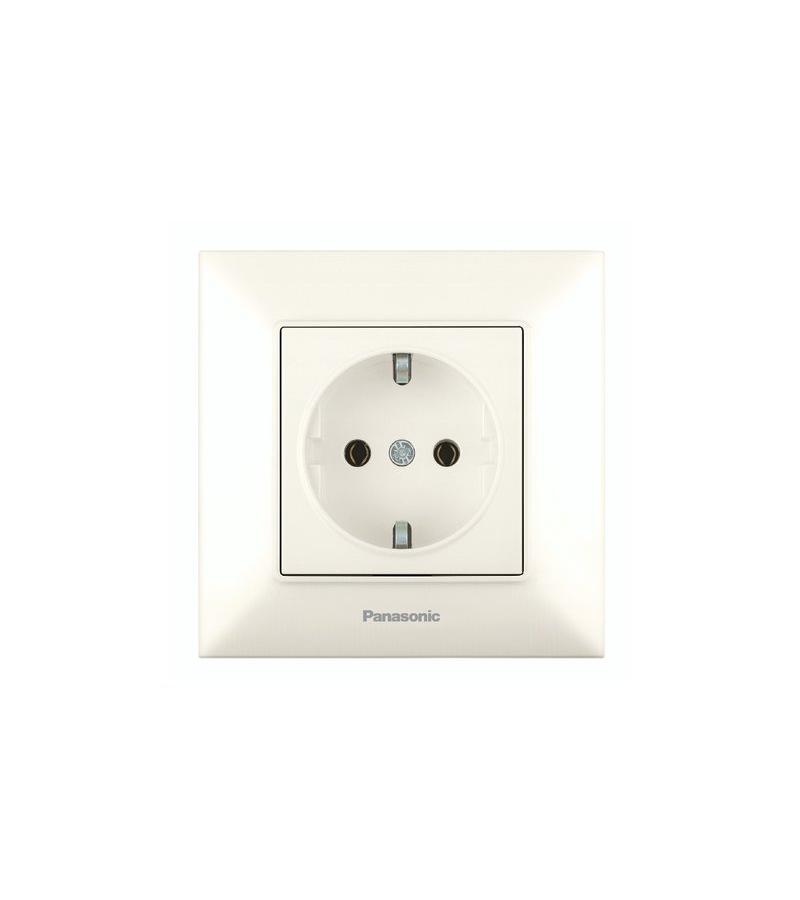 როზეტი PANASONIC ARKEDIA SLIM დამიწებით კრემი — როზეტები და ჩამრთველები