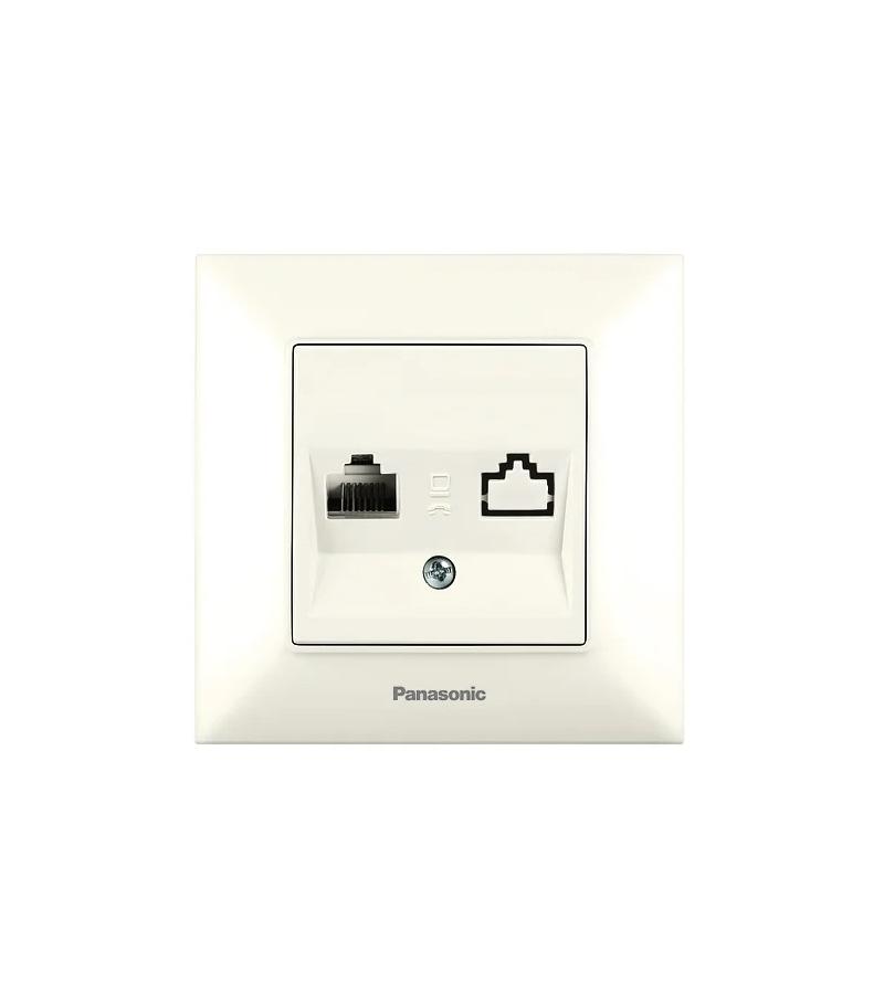 როზეტი PANASONIC ARKEDIA SLIM კომპ. Tekli Data კრემი — როზეტები და ჩამრთველები