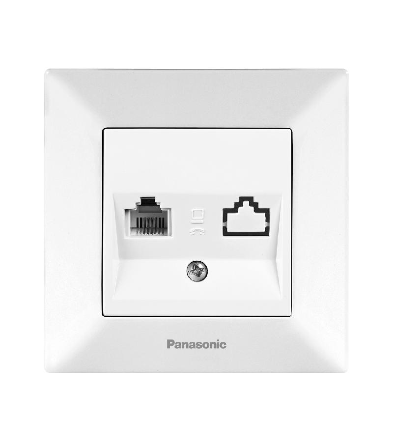 როზეტი  PANASONIC ARKEDIA SLIM  ტელეფონის თეთრი — როზეტები და ჩამრთველები