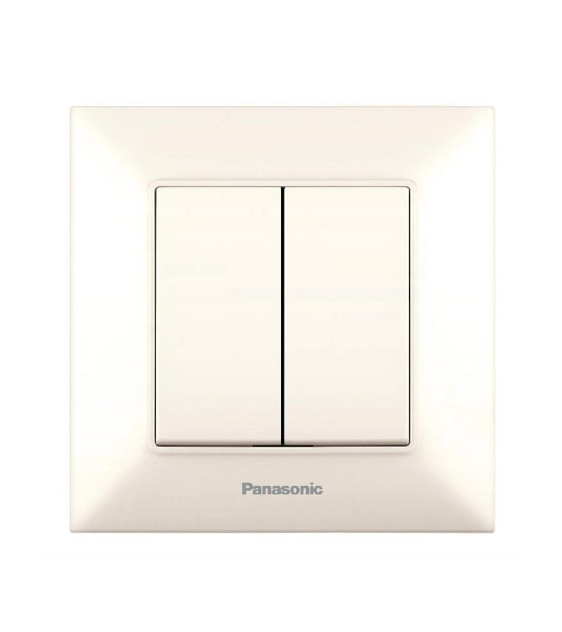გადამრთველი  PANASONIC ARKEDIA SLIM  2-ნი კრემი — როზეტები და ჩამრთველები