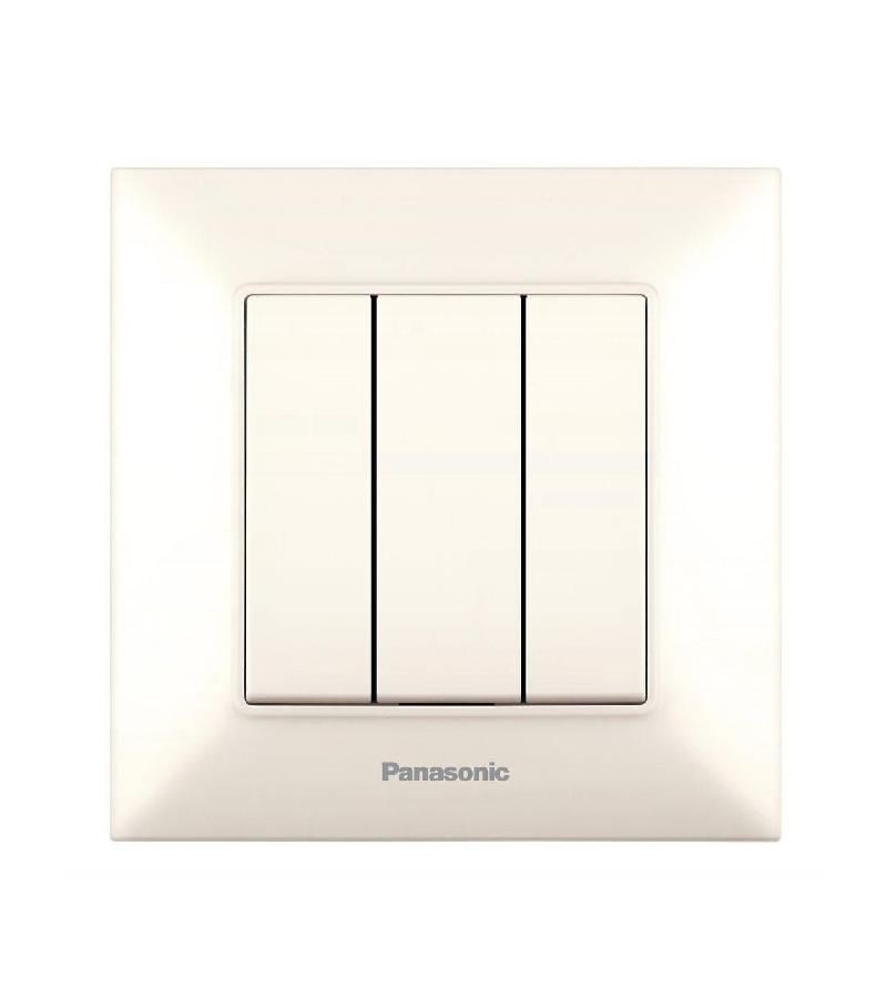 გადამრთველი PANASONIC ARKEDIA SLIM 3-ნი კრემი — როზეტები და ჩამრთველები