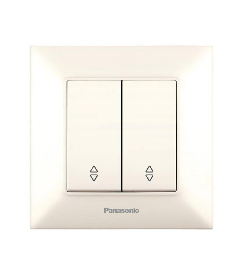 გადამრთველი PANASONIC ARKEDIA SLIM რევერსით 2-ნი კრემი — როზეტები და ჩამრთველები
