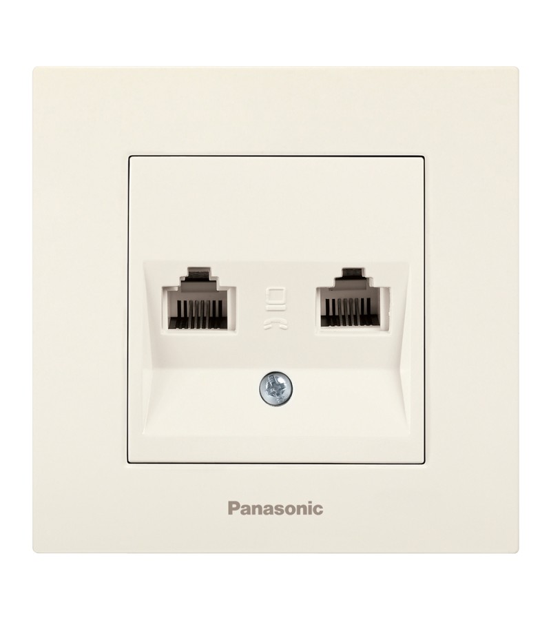 როზეტი PANASONIC ARKEDIA SLIM კომპ. 2ნი ikili Tekli Data კრემი — როზეტები და ჩამრთველები