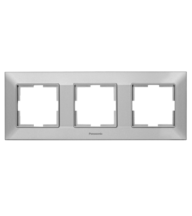 ჩამრთველ-როზეტის კანტი Arkadia Slim 3-ნი SILVER WNTF08032SL-EU1 Panasonic — როზეტები და ჩამრთველები