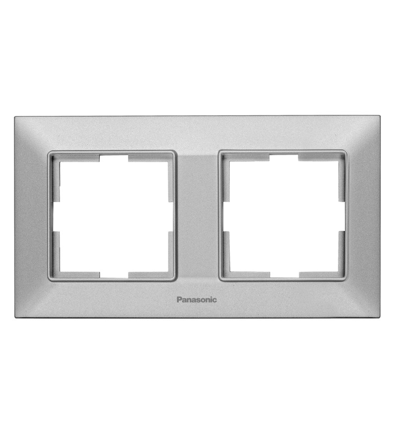 ჩამრთველ-როზეტის კანტი Arkadia Slim 2-ნი SILVER WNTF08022SL-EU1 Panasonic — როზეტები და ჩამრთველები