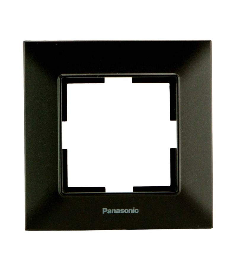 ჩამრთველ-როზეტის კანტი Arkadia Slim 1-ნი BLACK WNTF08012BL-EU1 Panasonic — როზეტები და ჩამრთველები