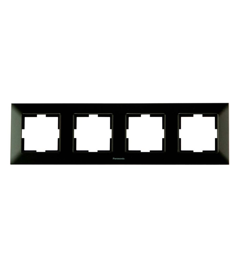 ჩამრთველ-როზეტის კანტი  Arkadia Slim 4-ნი  BLACK  WNTF08042BL-EU1  Panasonic — როზეტები და ჩამრთველები